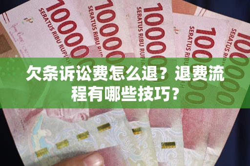 济南欠条诉讼费怎么退？退费流程有哪些技巧？
