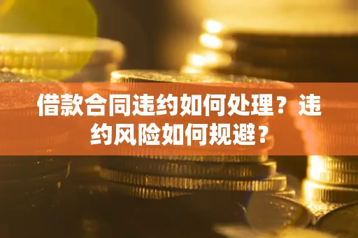 济南借款合同违约如何处理？违约风险如何规避？